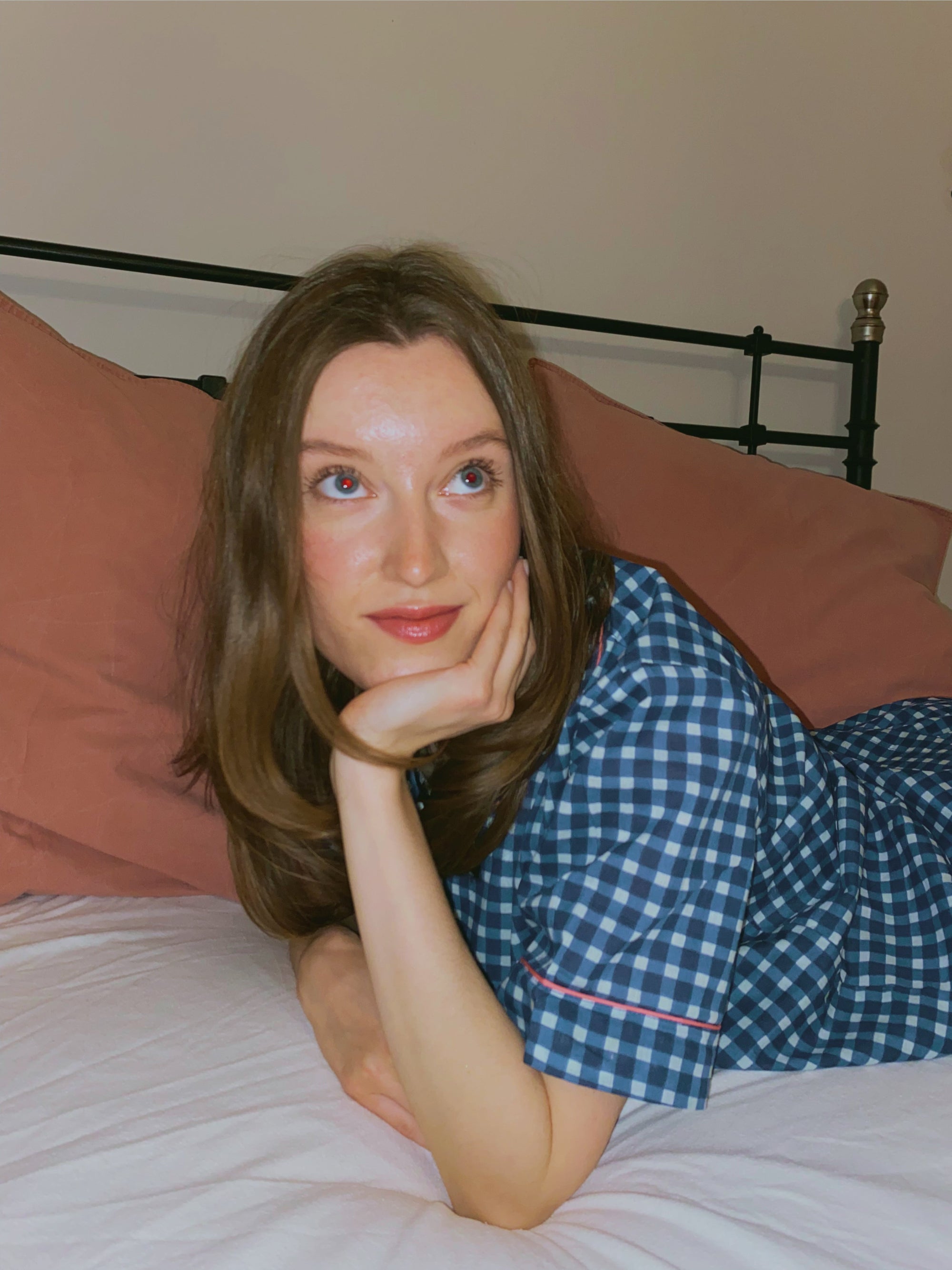 Lili Vichy Blue Pyjamas - 100% Cotton - Gingham